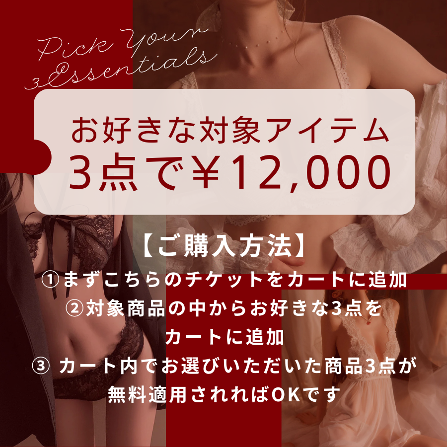 【初めにカートインしてください】お好きな3点を選べる！セットフェア ¥12,000チケット