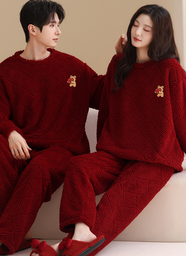 ベアーアップリケボアパジャマ